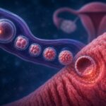 수정부터 착상까지 과정 의학 일러스트 — 양천구 기쁜소식산부인과